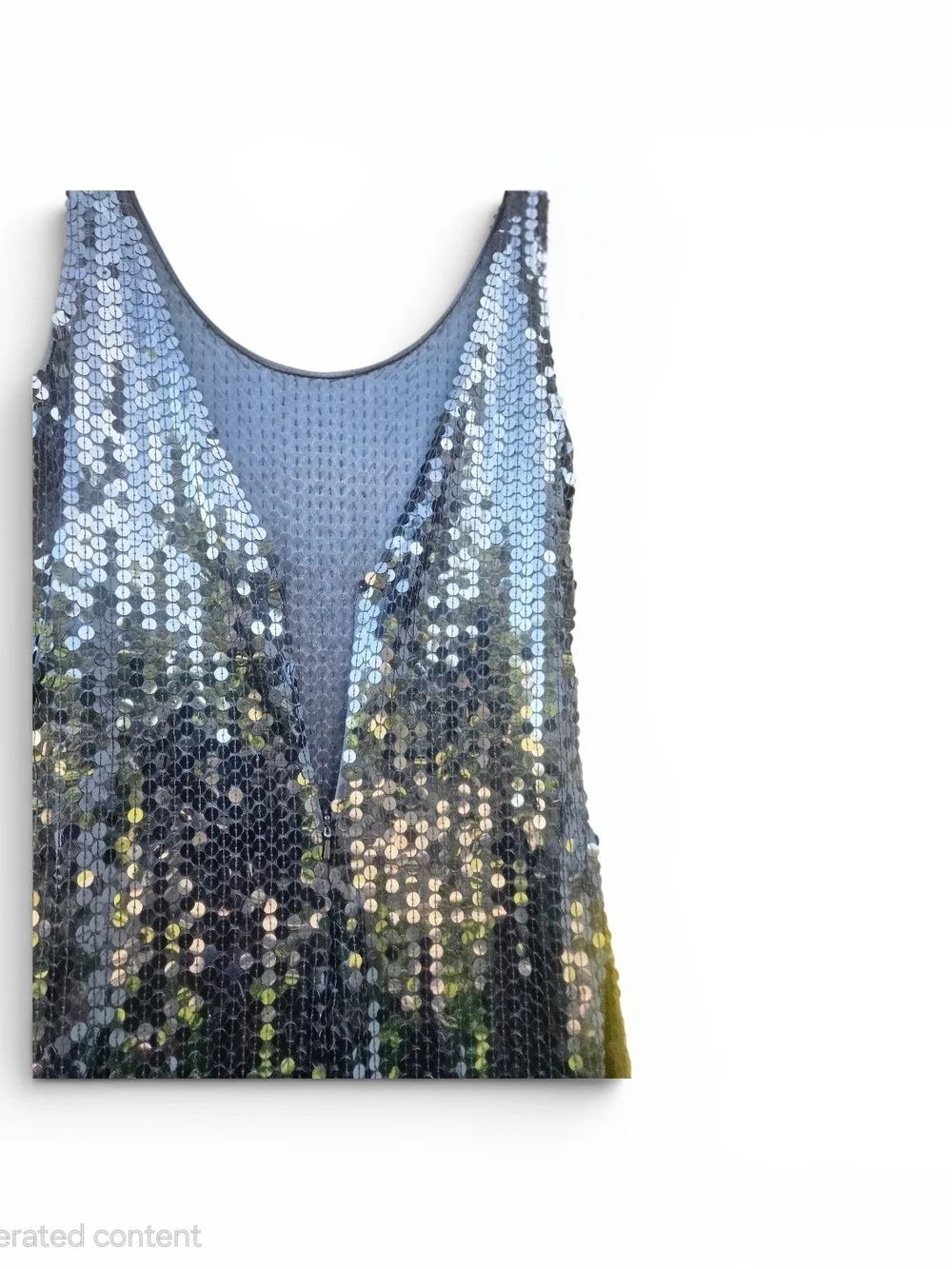Women's Black Allover Sequin Mini Dress Size 6 Sleeveless Cocktail Party Dress - Picture 3 of 5